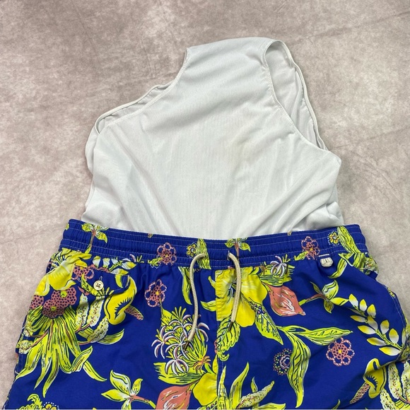 Polo Ralph Lauren Swim Trunks Men's XL Tall Blue Floral Lined Pockets Drawstring - Picture 13 of 16